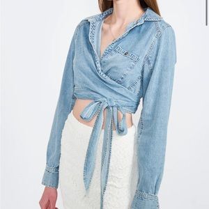 NWT Emory Park Mya Wrap Top size S